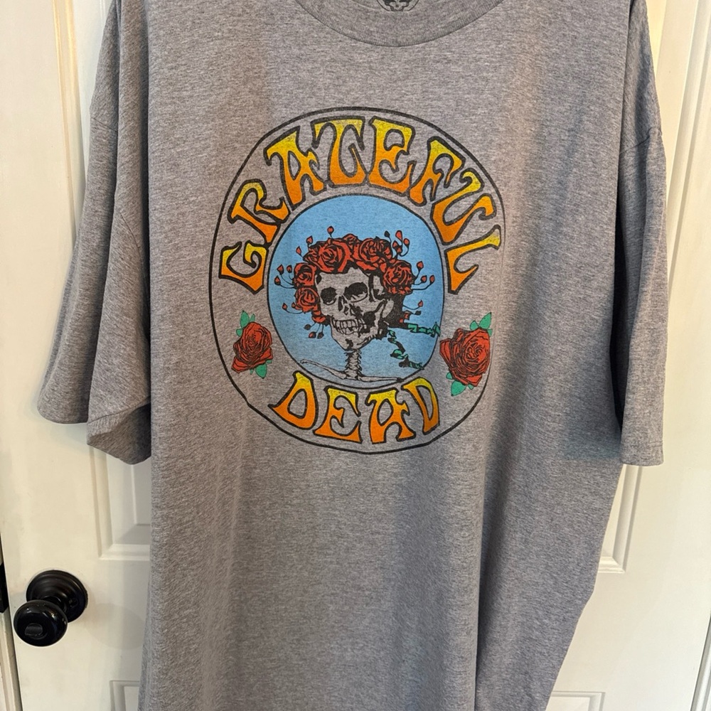 Grateful Dead Gray Men’s Tee with Colorful Skull Design - Size 3XLT